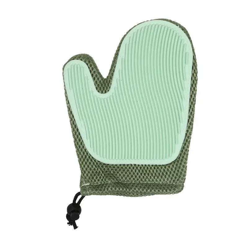 Pet grooming glove for cats and dogs hair remover, double-sided - My Pet Serenity