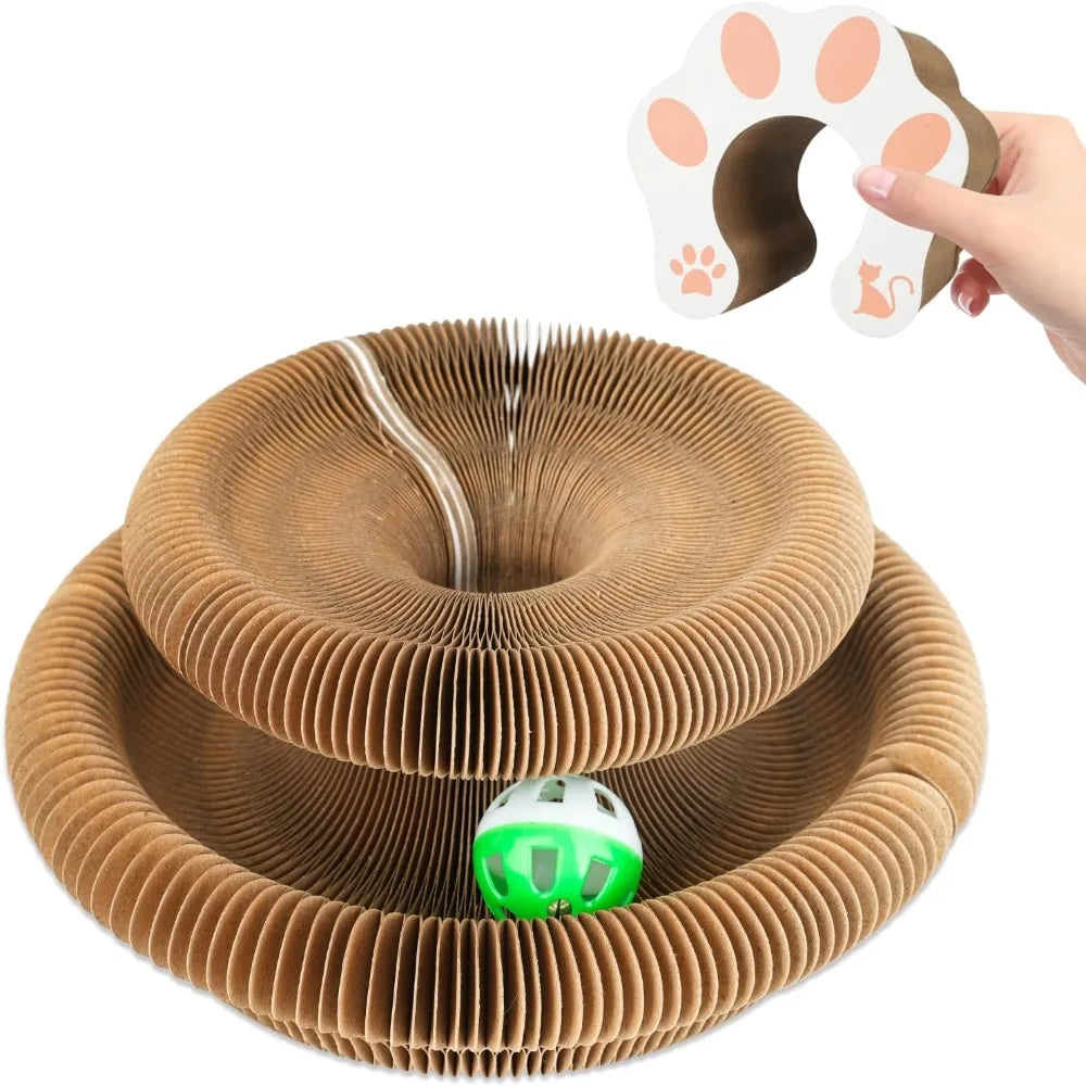 Transformable Cat Toy Kurlz - Wear-Resistant, No-Crumbs Scratching Pad - My Pet Serenity