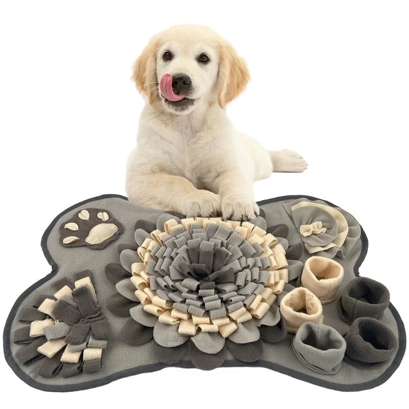 Snuffle Mat for Small/Medium Dogs - Soft Fleece, Squeaky Toy, SlowFeed - My Pet Serenity