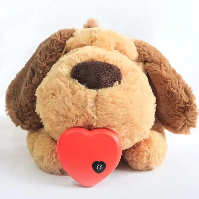 Dog Anxiety Relief Plush Toy with Heartbeat Simulator for Calm Sleep - My Pet Serenity