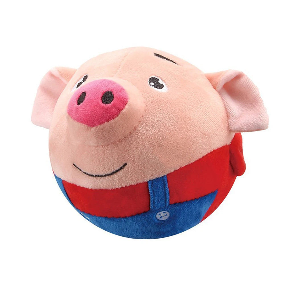 Plush Automatic Bouncing Dog Toy, Bite-Resistant Squeaky for Small Dog - My Pet Serenity