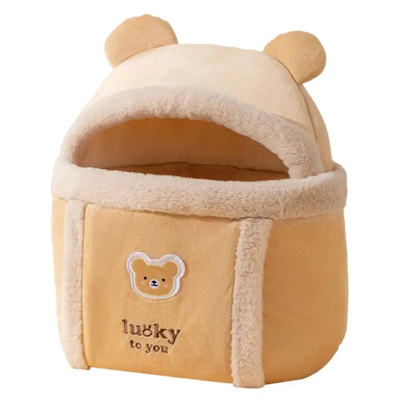 Plush Pet Carrier Backpack for Small Cats and Dogs – Outdoor Travel - My Pet Serenity