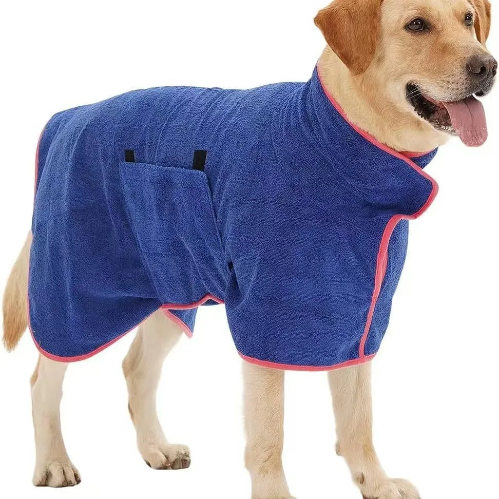 Dog Bathrobe Set Quick-Dry Pet Towel for Cold Weather Beach Use - My Pet Serenity