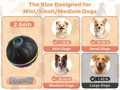 Interactive Dog Toy: Random Rolling, Jumping Lights, 4-Hour Battery - My Pet Serenity