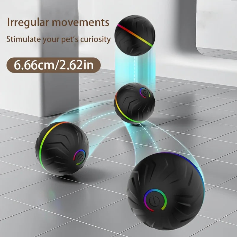 Interactive Dog Toy: Random Rolling, Jumping Lights, 4-Hour Battery - My Pet Serenity