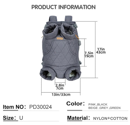 Winter Dog Backpack for Small Pets - Warm Windproof Carrier - My Pet Serenity