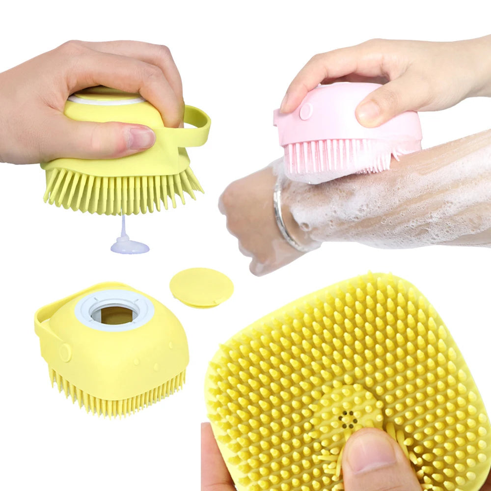 2-in-1 Pet Bath Brush: Soft Silicone Massage Comb for Dogs & Cats - My Pet Serenity
