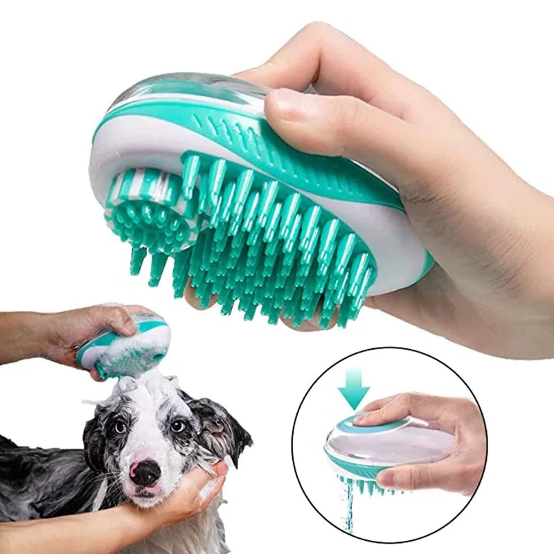 2-in-1 Pet Bath Brush: Soft Silicone Massage Comb for Dogs & Cats - My Pet Serenity