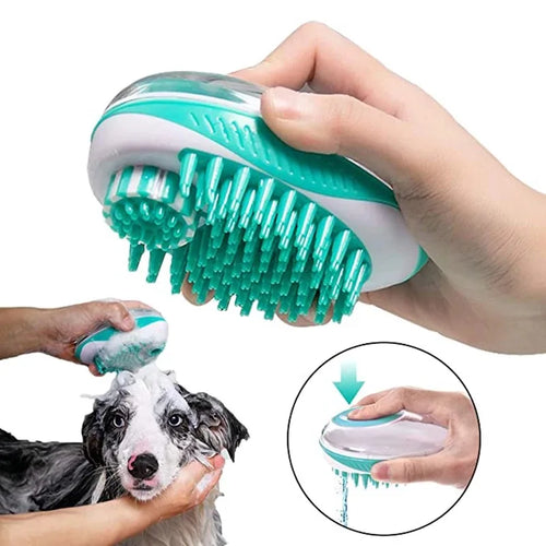 2-in-1 Pet Bath Brush: Soft Silicone Massage Comb for Dogs & Cats - My Pet Serenity