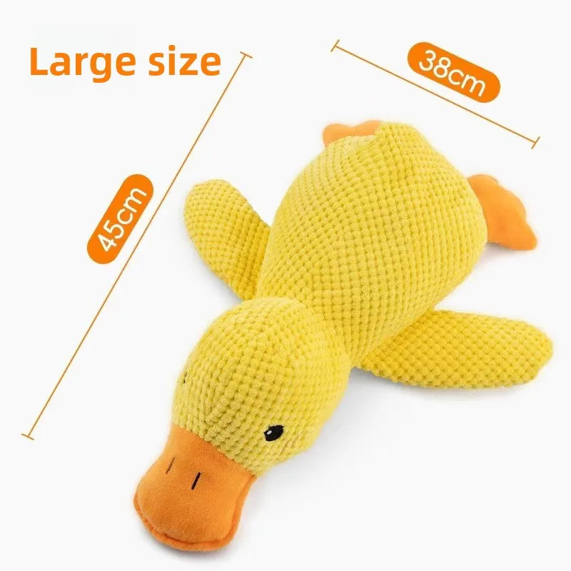 Dog Plush Calming Duck Squeaky Toy - Durable Puppy Sleep Companion - My Pet Serenity