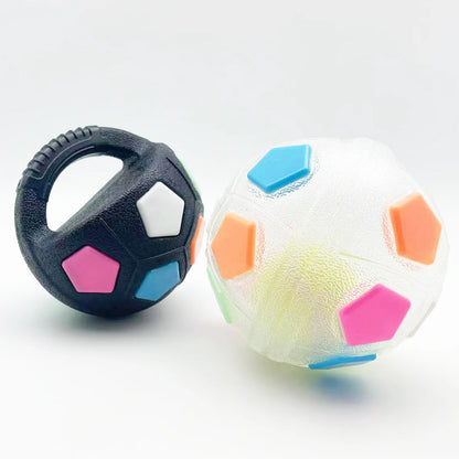 Calming Ball with Handle - Squeaky Football Toy for Medium-Large Dogs - My Pet Serenity