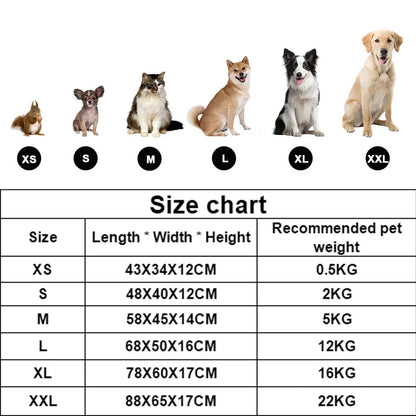 Square Plush Dog Cat Bed - Medium/Small Calming Kennel Sofa Cushion - My Pet Serenity