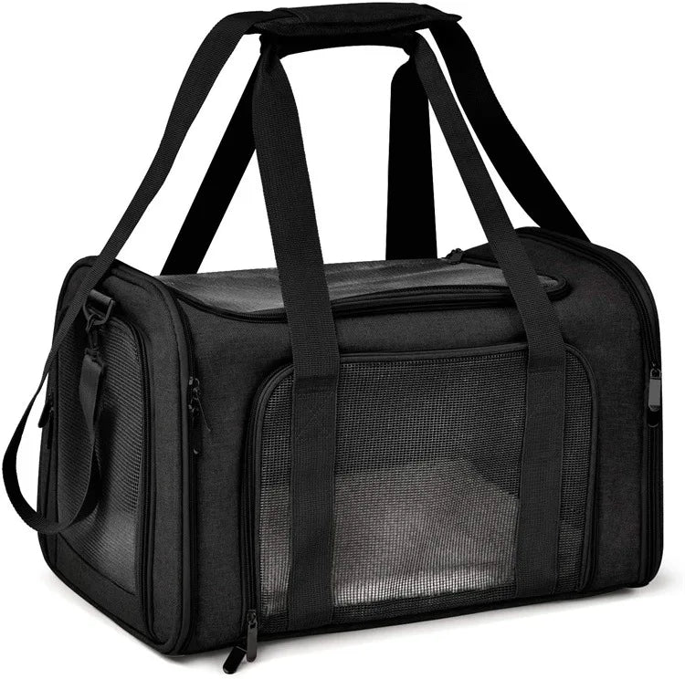 Collapsible Cat & Dog Carrier for Small/Medium Pets up to 15 lbs - My Pet Serenity