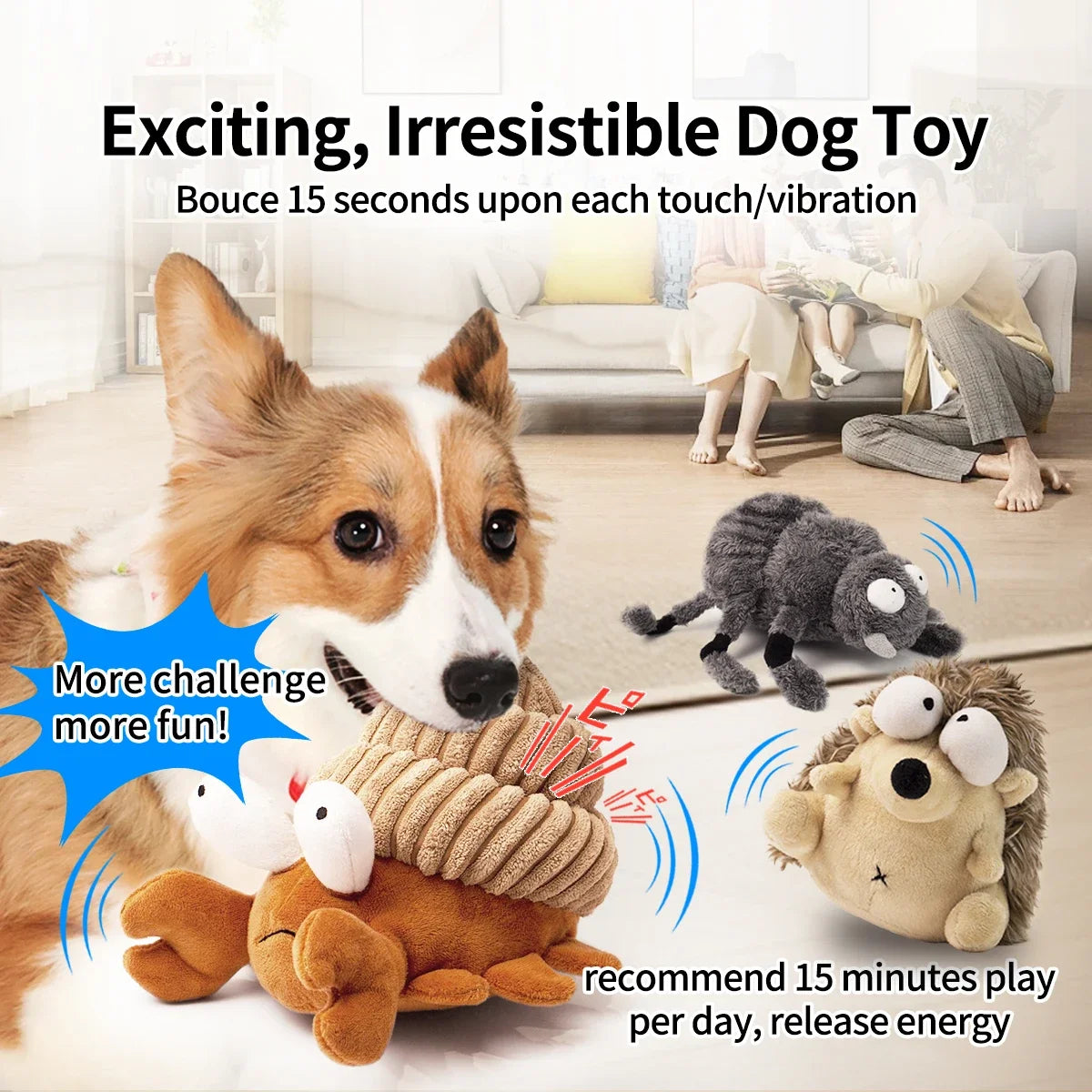 Interactive Plush Dog Toy for Small Dogs - Dancing, Fetch & Chew Ball - My Pet Serenity