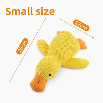 Dog Plush Calming Duck Squeaky Toy - Durable Puppy Sleep Companion - My Pet Serenity