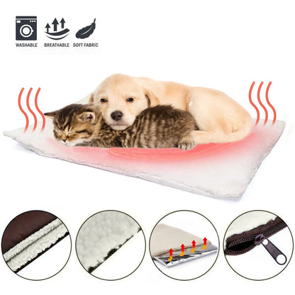Self-Heating Pet Pad Blanket for Cats and Dogs with Thermal Core - My Pet Serenity
