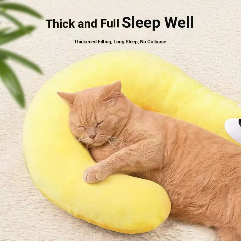 Dog and Cat Sleep Cushion Bed for Anxiety Relief Winter Snuggle Pillow - My Pet Serenity