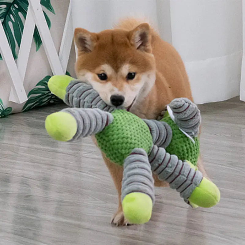 Indestructible Large Dog Squeaky Plush Toy for Chewing, Teeth & Training - My Pet Serenity