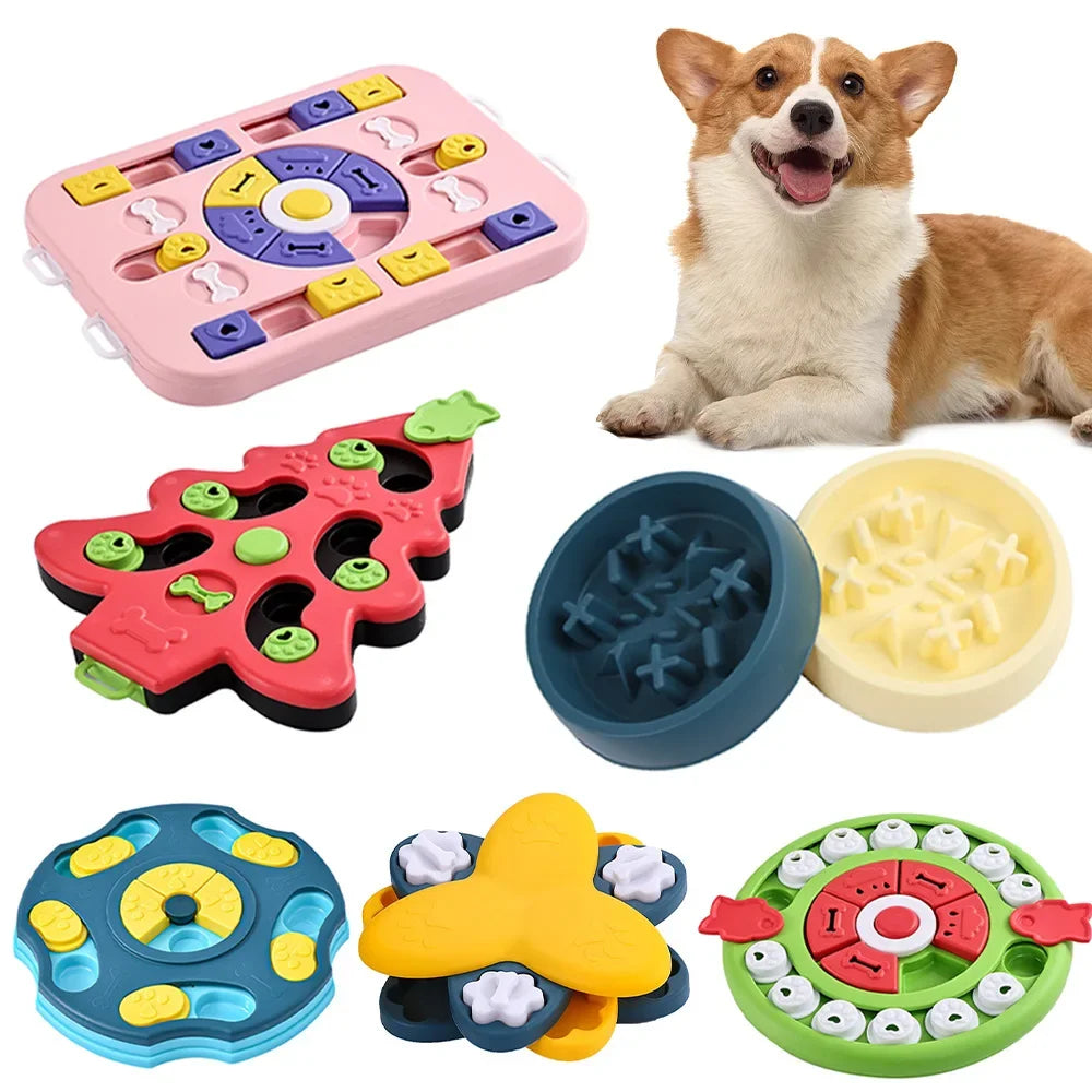 Puppy Slow Feeder Puzzle Bowl Non-Slip Food Dispenser for Dogs and Cats - My Pet Serenity