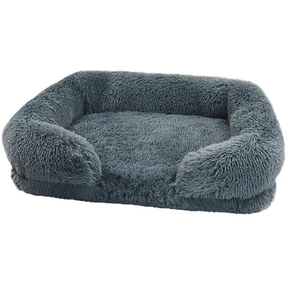 Large Dog Bed Plush Thickened Pad with Removable Cover for Winter - My Pet Serenity