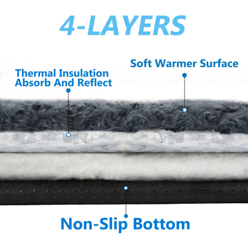 Self-Heating Pet Pad Blanket for Dogs and Cats, Washable Warm Cushion - My Pet Serenity