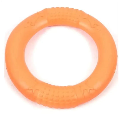 Orange EVA Dog Training Ring & Flying Disk Toy - Interactive Puller - My Pet Serenity