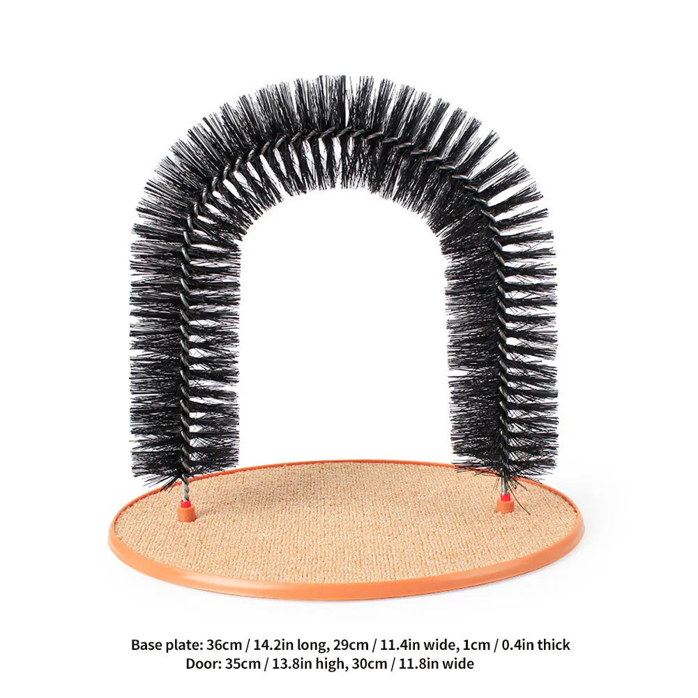 Cat Self-Grooming Arch Massager Brush - Indoor Kitten Rubbing Post - My Pet Serenity