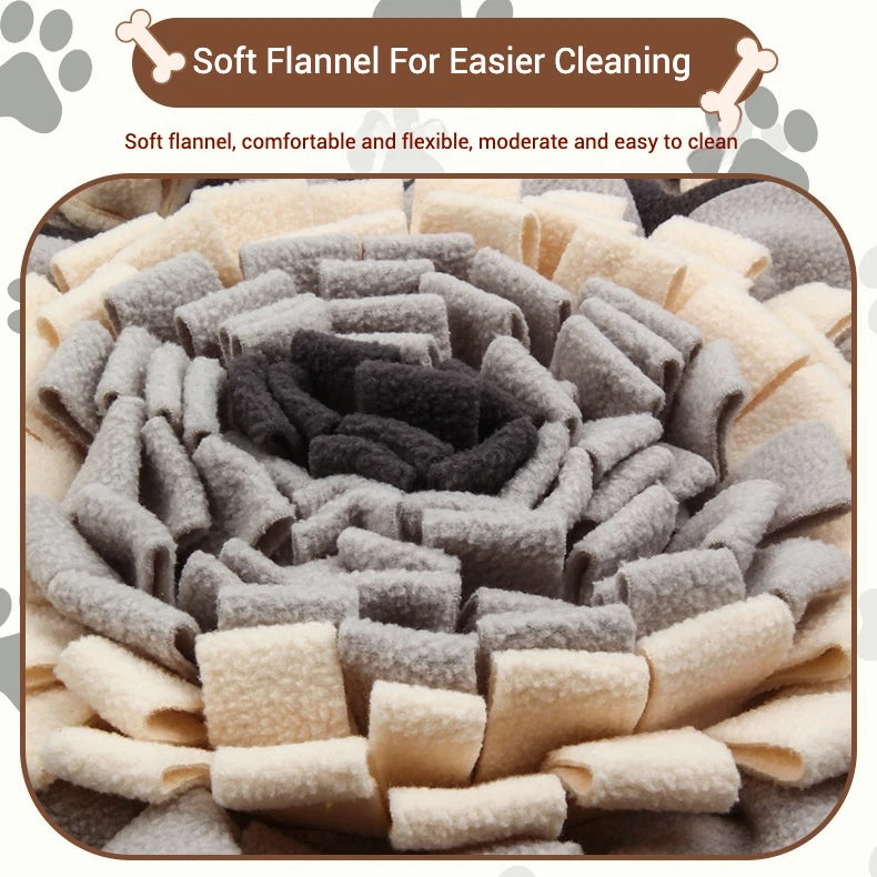 Snuffle Mat for Small/Medium Dogs - Soft Fleece, Squeaky Toy, SlowFeed - My Pet Serenity