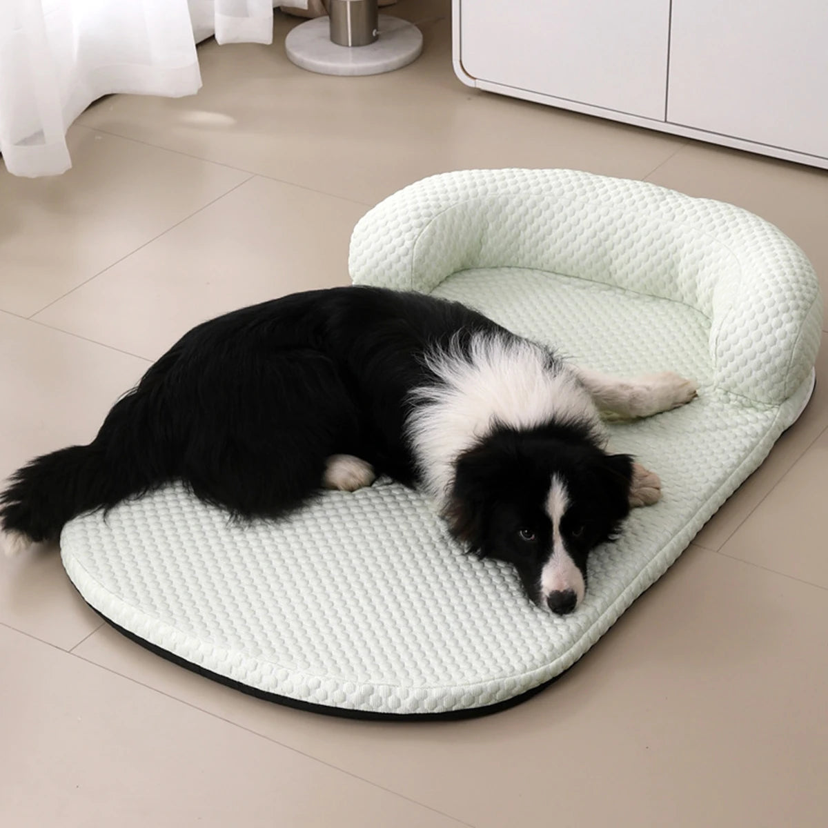 Breathable Cooling Dog Bed for Spring/Summer with Pillow - Ice Silk - My Pet Serenity