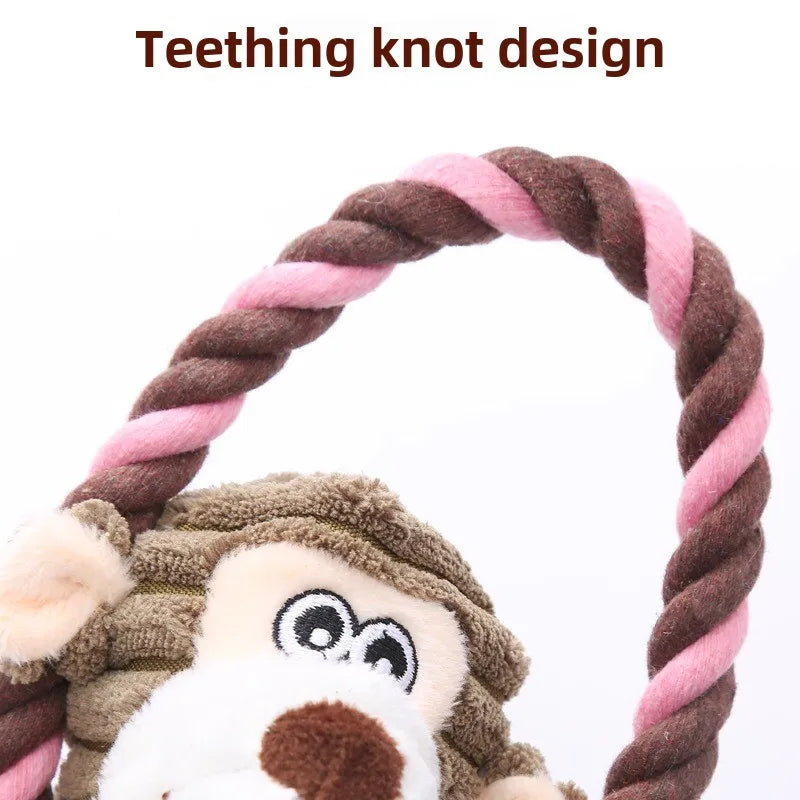 Dog Plush Squeaky Toy Set Lion, Elephant, Monkey – Interactive Chew - My Pet Serenity
