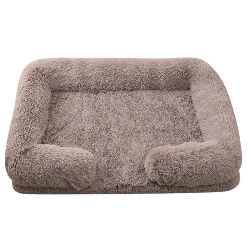 Large Dog Bed Plush Thickened Pad with Removable Cover for Winter - My Pet Serenity