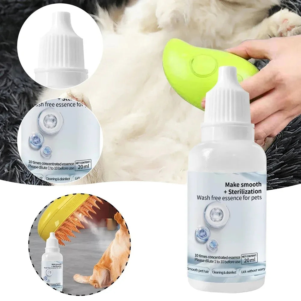 Cat Steam Brush for Grooming and Hair Serum for Pet Cleaning - My Pet Serenity