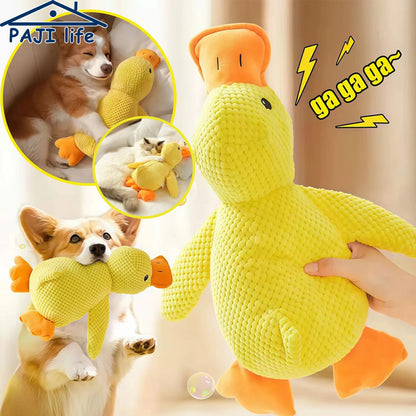 Duck Plush Dog Toy Chew-Resistant Quacking Sound Soft Durable Toy Dogs - My Pet Serenity