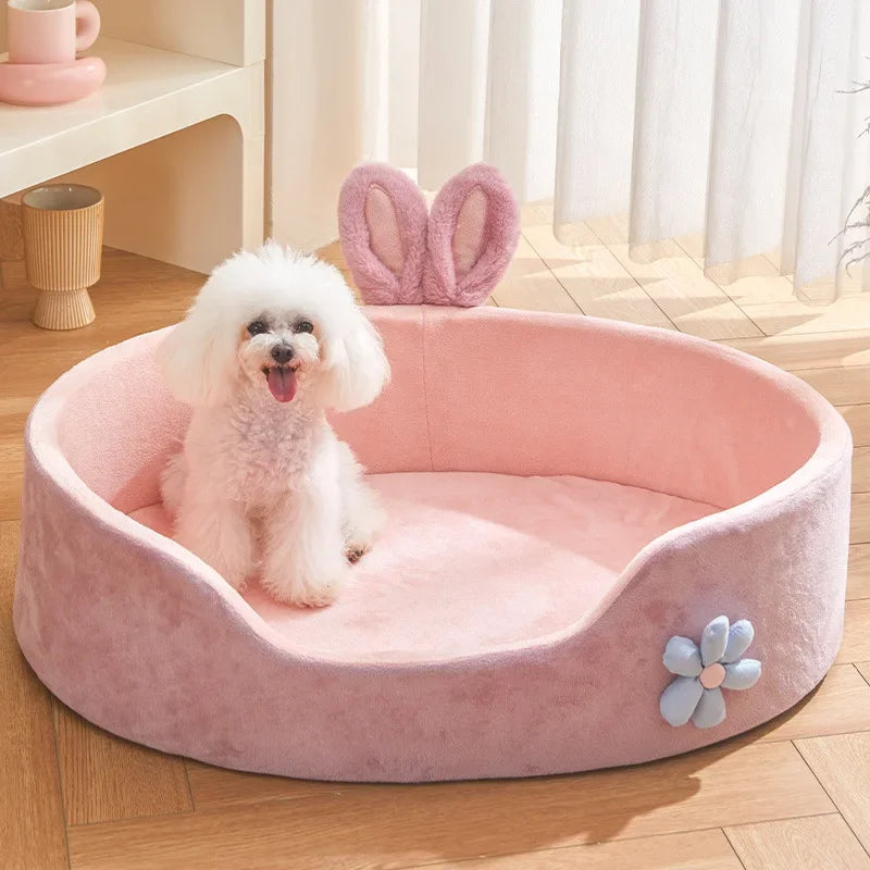 Winter Warm Plush Pet Bed for Cats and Small Dogs - Round Cat Bed - My Pet Serenity