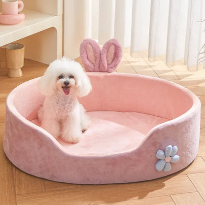 Winter Warm Plush Pet Bed for Cats and Small Dogs - Round Cat Bed - My Pet Serenity
