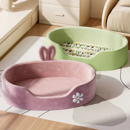 Winter Warm Plush Pet Bed for Cats and Small Dogs - Round Cat Bed - My Pet Serenity