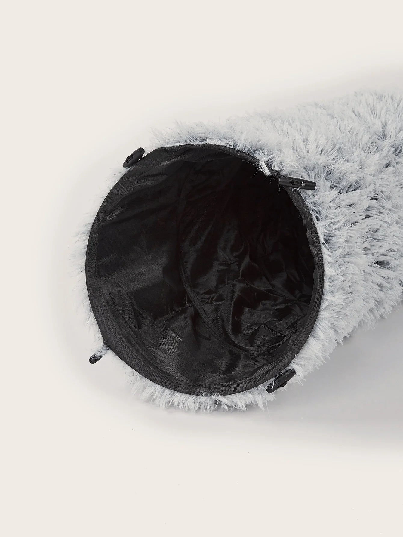 Winter Plush Cat Bed with Tunnel for Indoor Cats - Donut Peephole - My Pet Serenity