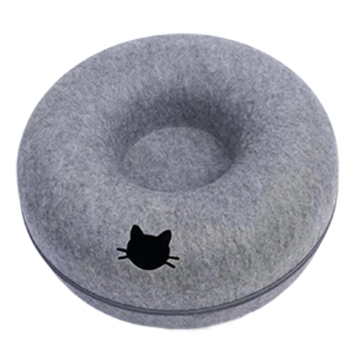 Cat Tunnel Bed - Interactive Felt Indoor Toy for Cats and Kittens - My Pet Serenity