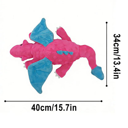 Dog Plush Squeaky Dragon Toy, Indestructible Safe Tough Chew Toy for Dogs - My Pet Serenity
