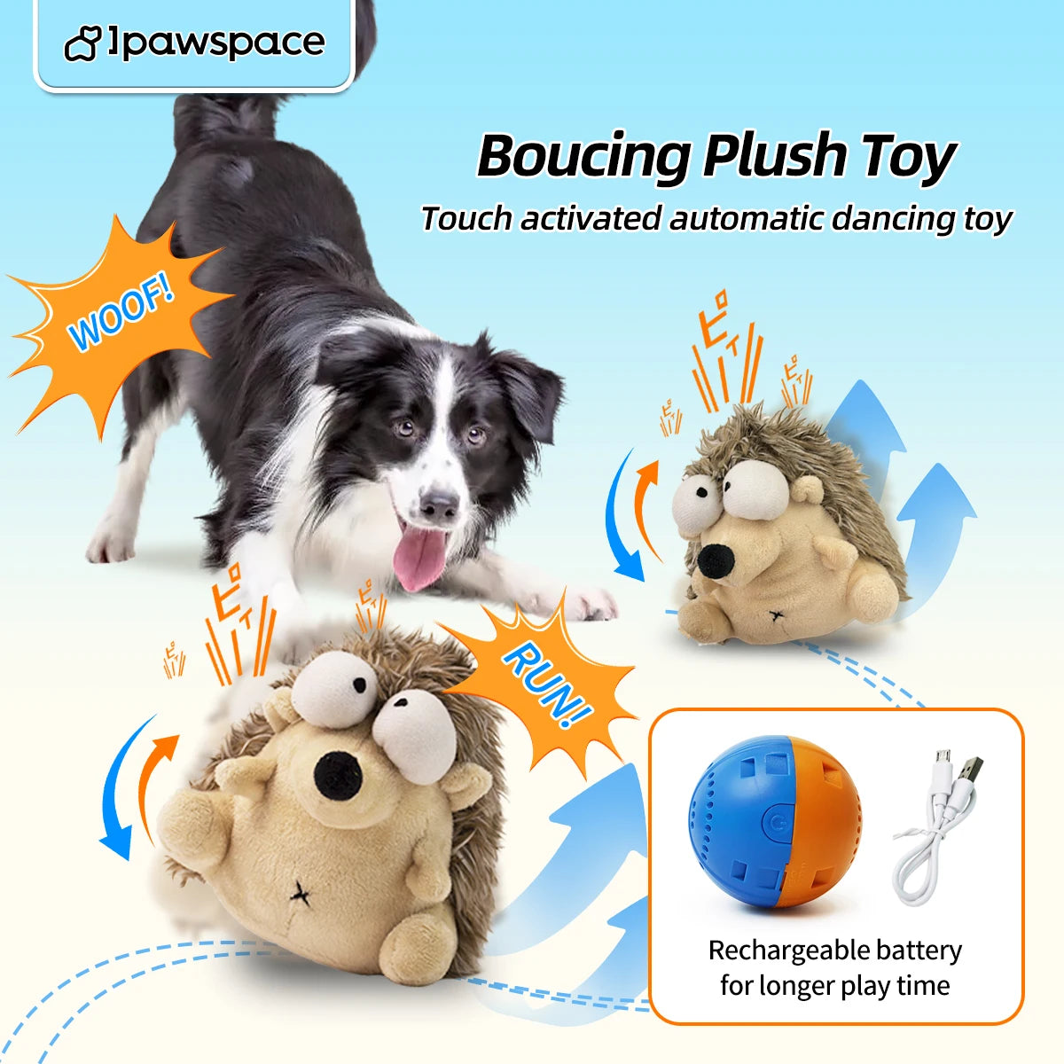 Interactive Plush Dog Toy for Small Dogs - Dancing, Fetch & Chew Ball - My Pet Serenity