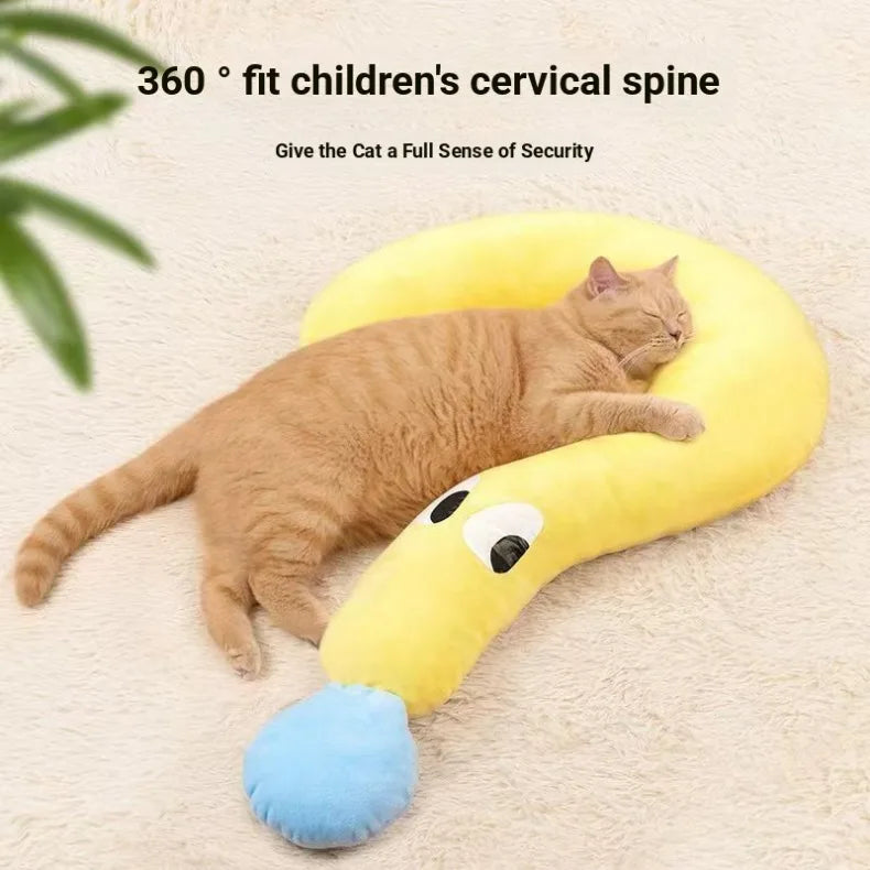 Dog and Cat Sleep Cushion Bed for Anxiety Relief Winter Snuggle Pillow - My Pet Serenity
