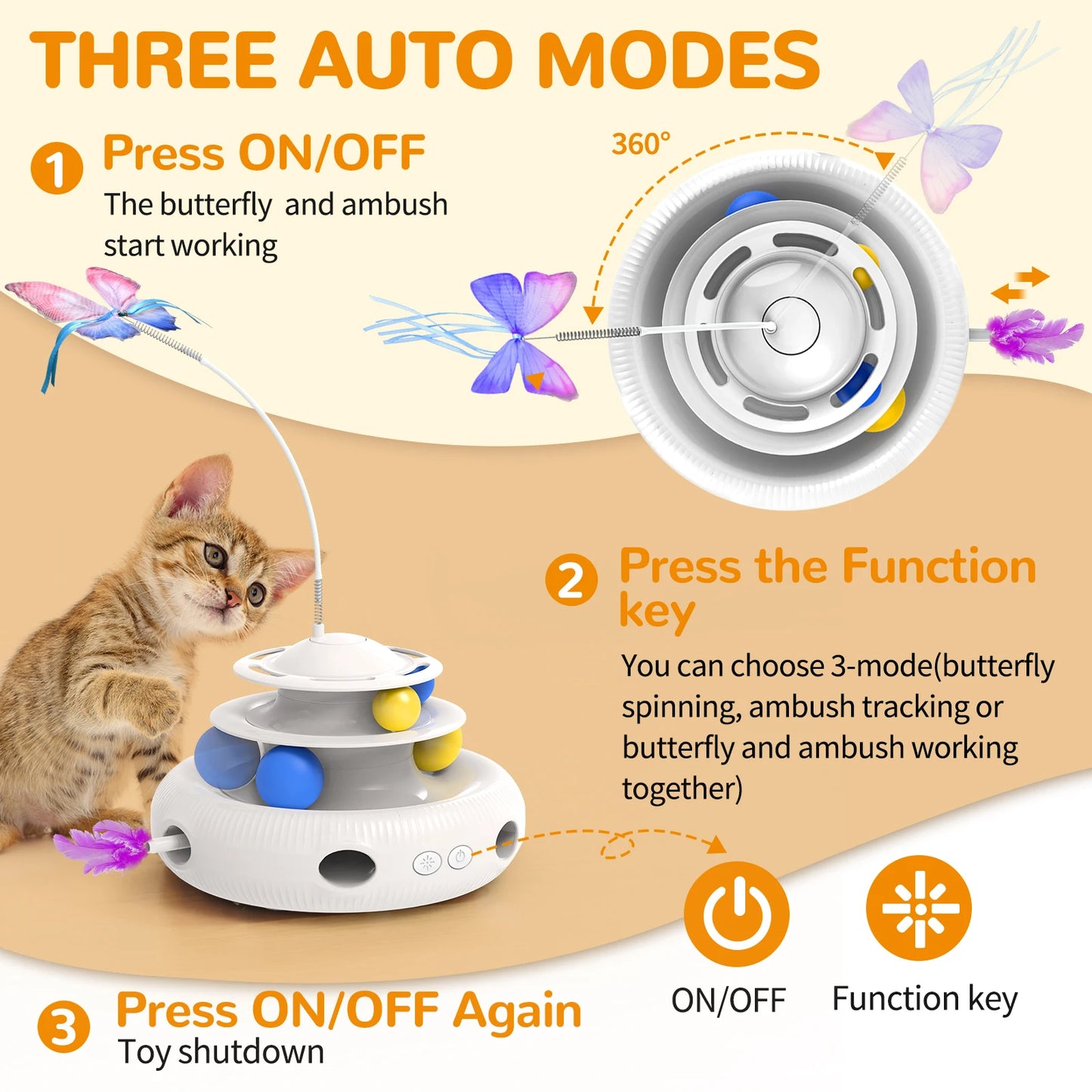 Rechargeable USB Cat Laser Toy - Interactive Indoor Puzzle Feather - My Pet Serenity