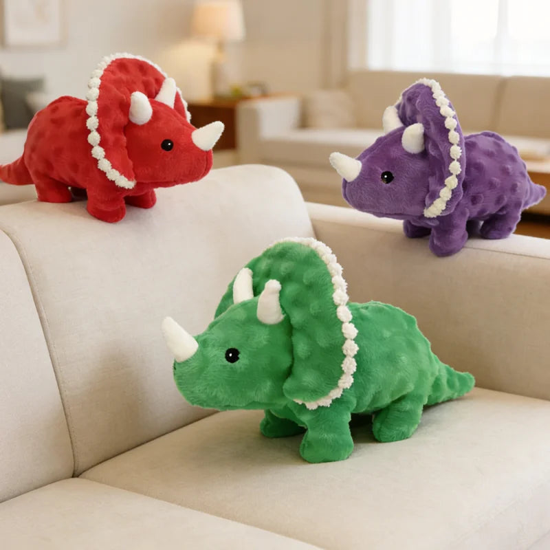 Indestructible Plush Dinosaur Dog Toy with Squeaker - Safe for Large Dogs - My Pet Serenity