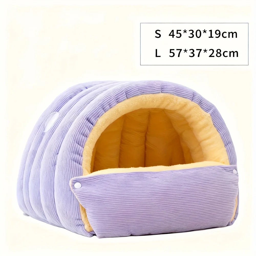 Winter Warm Cat Bed Nest - Soft Thick Cat Cave Pet Sleep Bed - My Pet Serenity