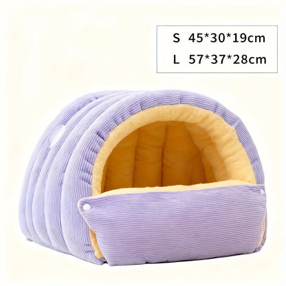 Winter Warm Cat Bed Nest - Soft Thick Cat Cave Pet Sleep Bed - My Pet Serenity