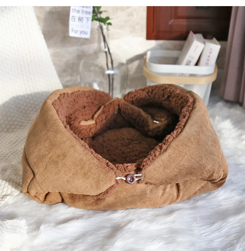 Warm Thick Cat Bed, Foldable Pet Mat for Cats and Small Dogs, Indoor - My Pet Serenity