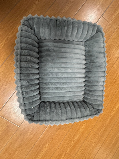 Rectangular Plush Dog Bed for Winter - Small to Large Pets & Cats - My Pet Serenity