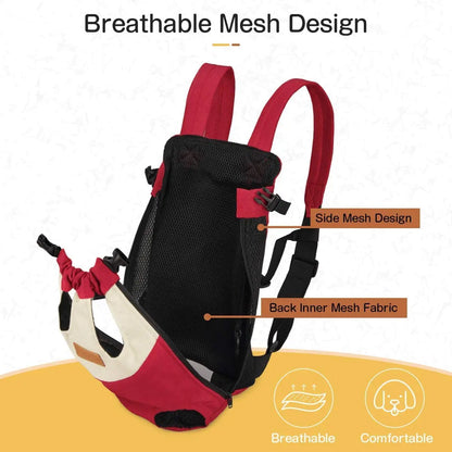 Mesh Pet Carrier Backpack for Small Dogs and Cats - Adjustable, Breathable - My Pet Serenity