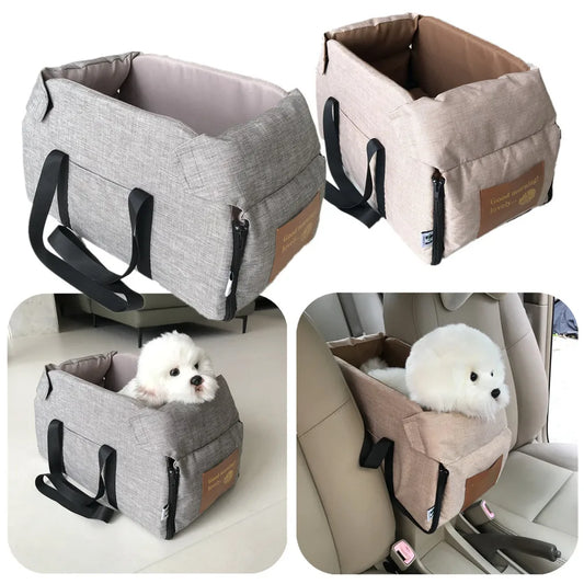 Dog Car Seat Bed Portable Carrier for Small Dogs & Cats Travel - My Pet Serenity