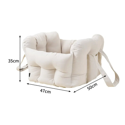 Pet Car Seat Belt & Non-Slip Bed for Small Dogs, Washable Carrier - My Pet Serenity